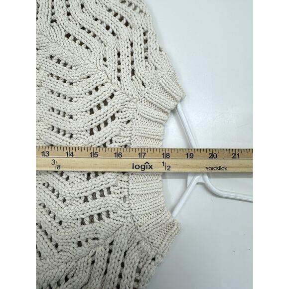 American Eagle Womens Sweater Size Small Brown Open Knit Pullover - Picture 10 of 11